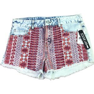 Design Lab Lord & Taylor Jean Shorts Raw Hem